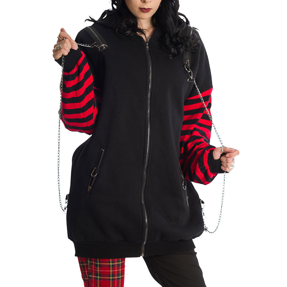 Portia Blood Stripe Hood