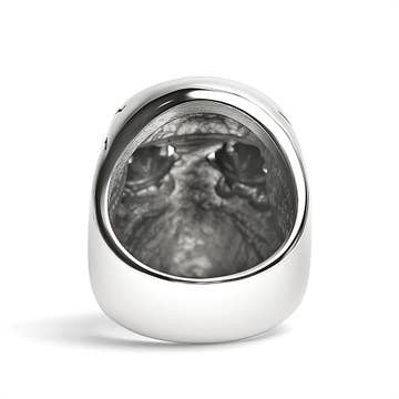 Odious Bleak Cracked Skull Ring