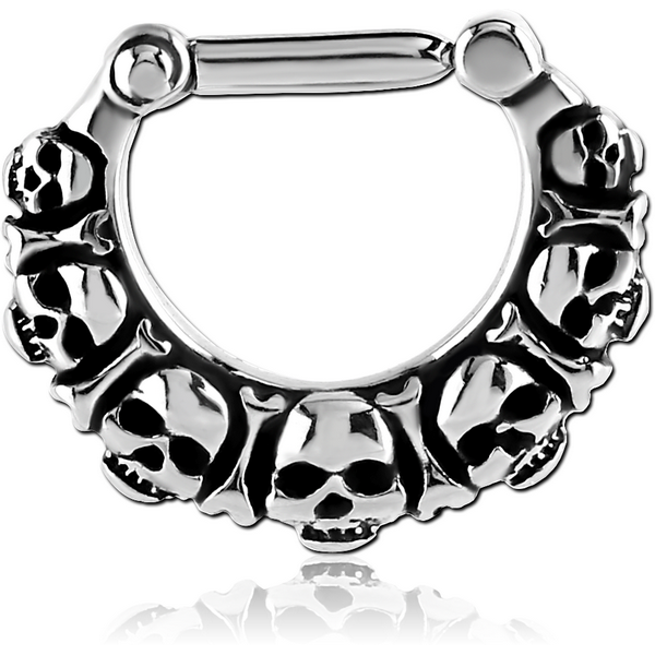 Septum Piercing Bound Burial Hinged Clicker Surgical Steel