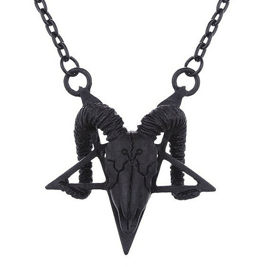 Ram Skull Arsenic Pentagram Necklace