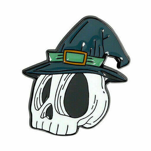 Witch Skull Enamel Pin