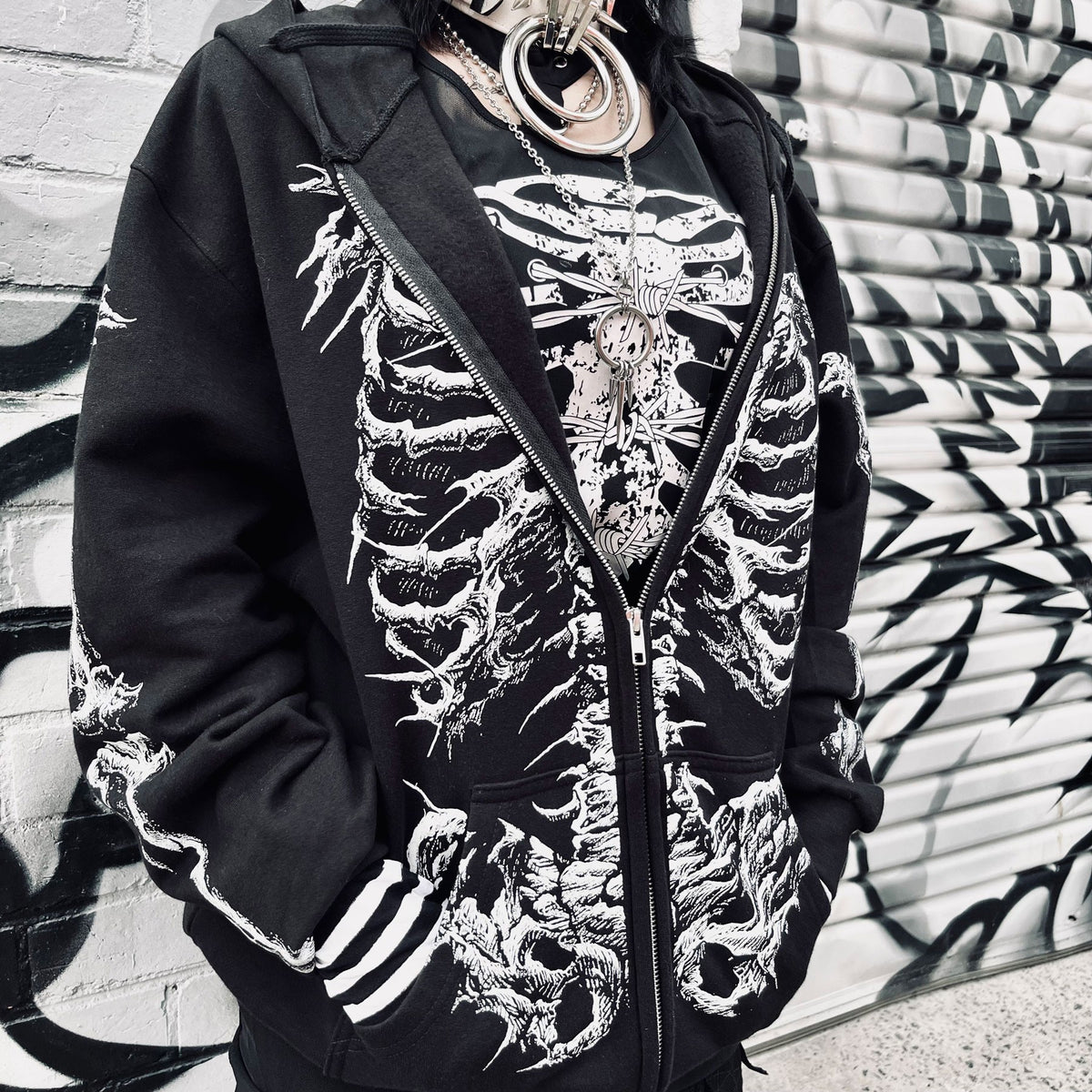 Dead Inside Skeleton Hoodie