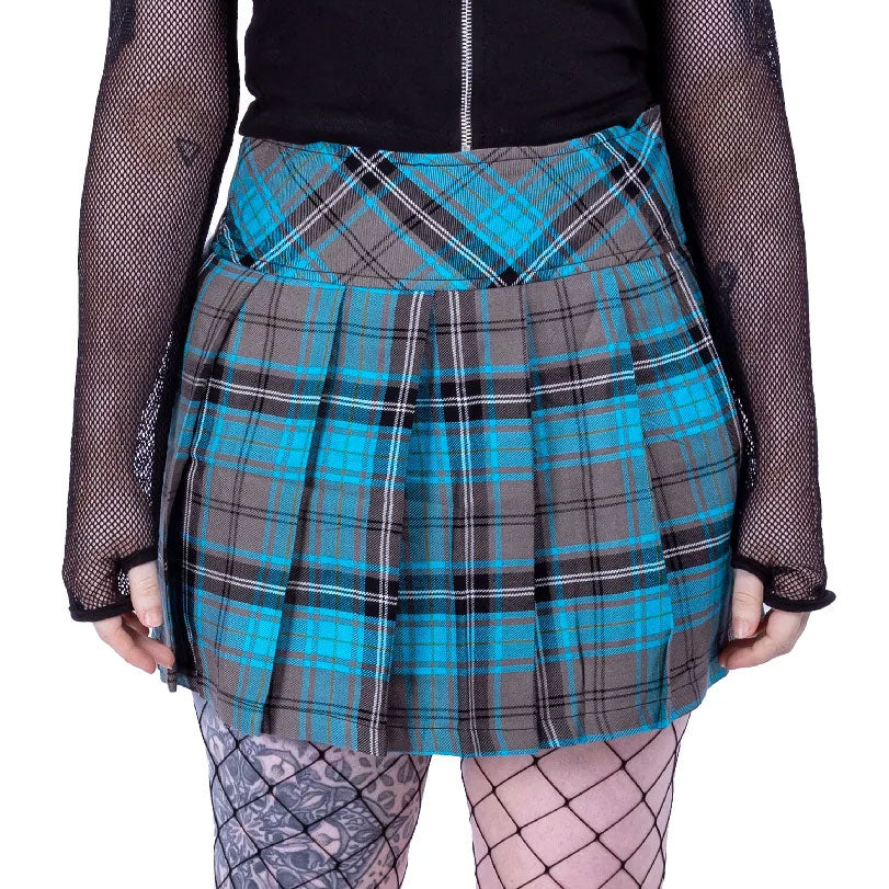 Zorya Turquoise Tartan Skirt