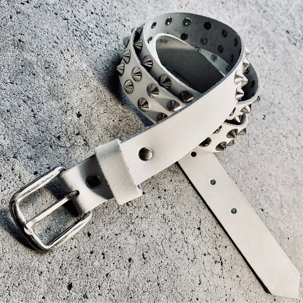 Lithe Studded Spike Leather Belt
