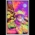 Mushroom Man Flocked Black Light Poster 190