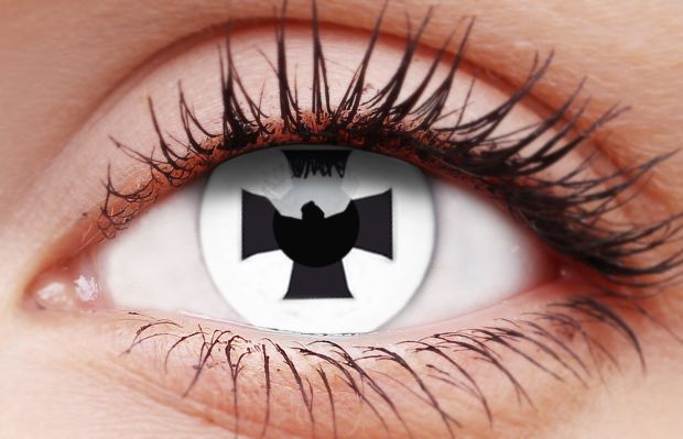 Black Cross Contact Lenses