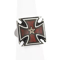 Alchemy Gothic Cross Pattée & Pentagram Ring (N)