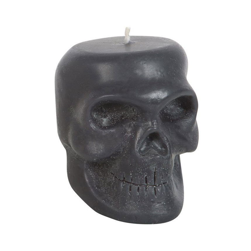Dark Matter Black Skull Candle