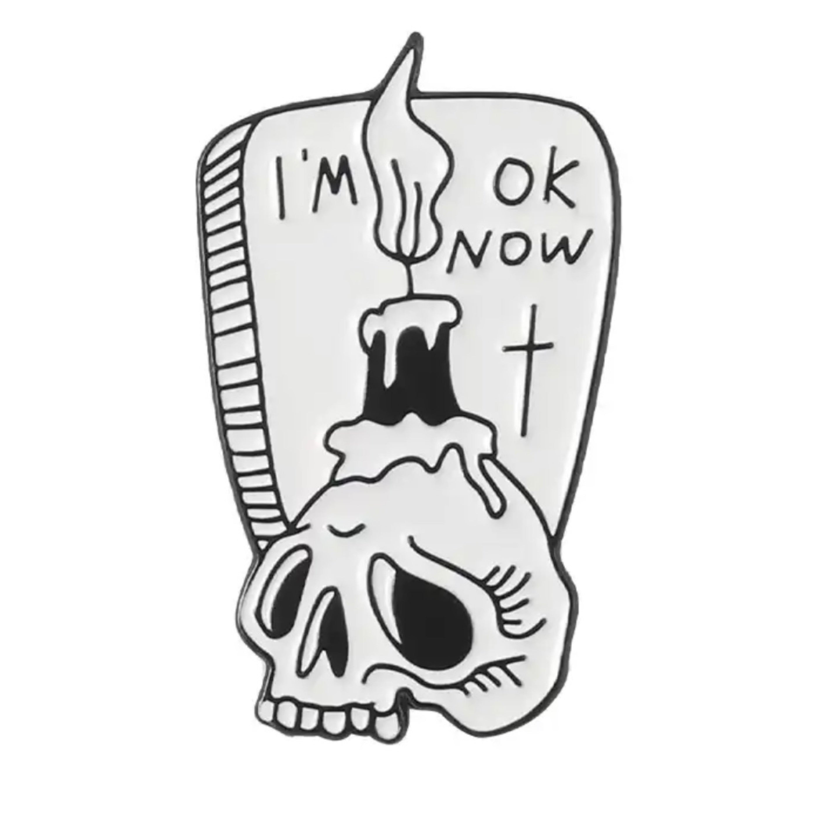 Ok Now Enamel Pin