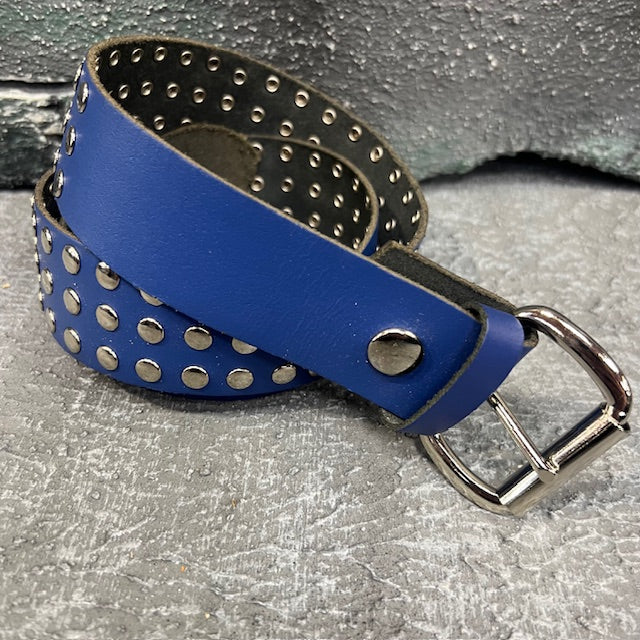 Rivet Raider Royal Leather Belt (Small)