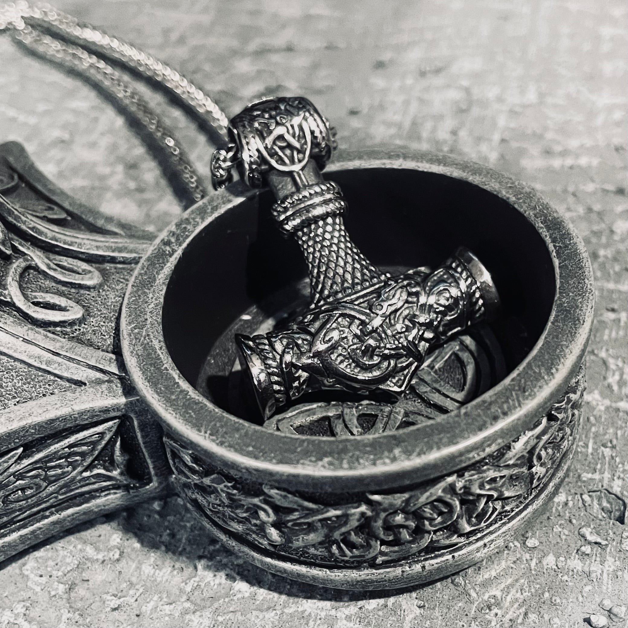 Mjölnir Thors Hammer of the Gods Necklace