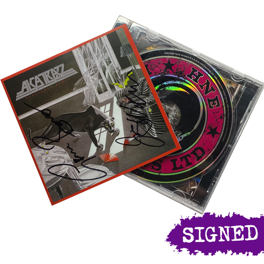 ALCATRAZZ Dangerous Games CD (Signed) 1986