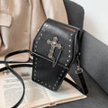 Dark Devotion Cross Studded Crossbody Bag
