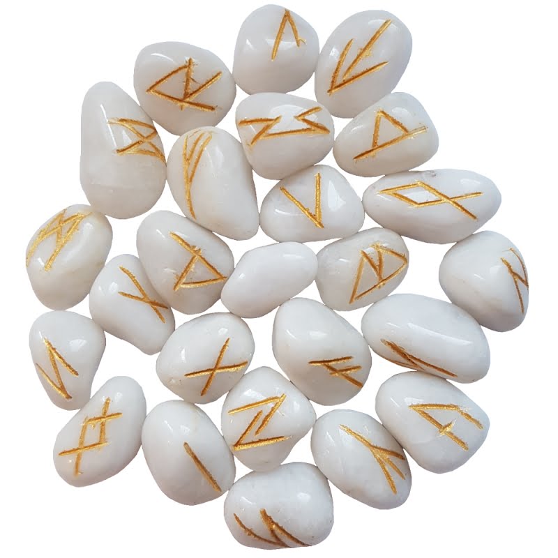Rune Stone Set - White Onyx Stone