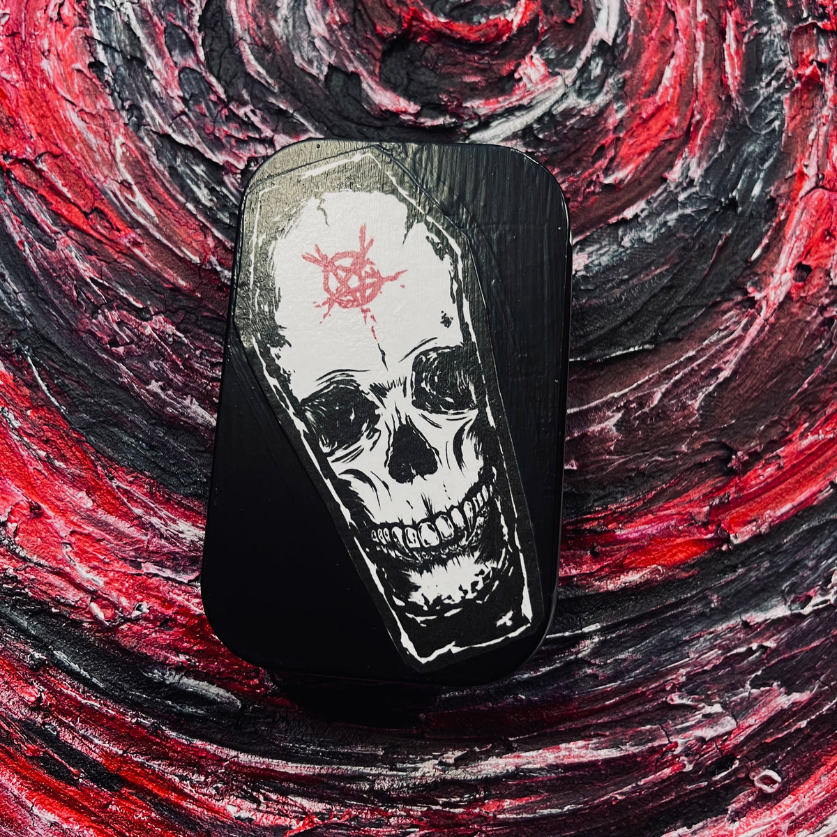 Coffin Cadaver Skull Trinket Tin