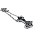Fenrir Wolf Mjölnir Necklace