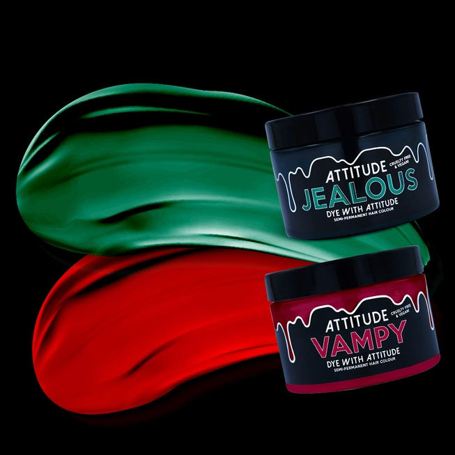 Holly Jolly Red/Green Attitude Hair Dye Duo