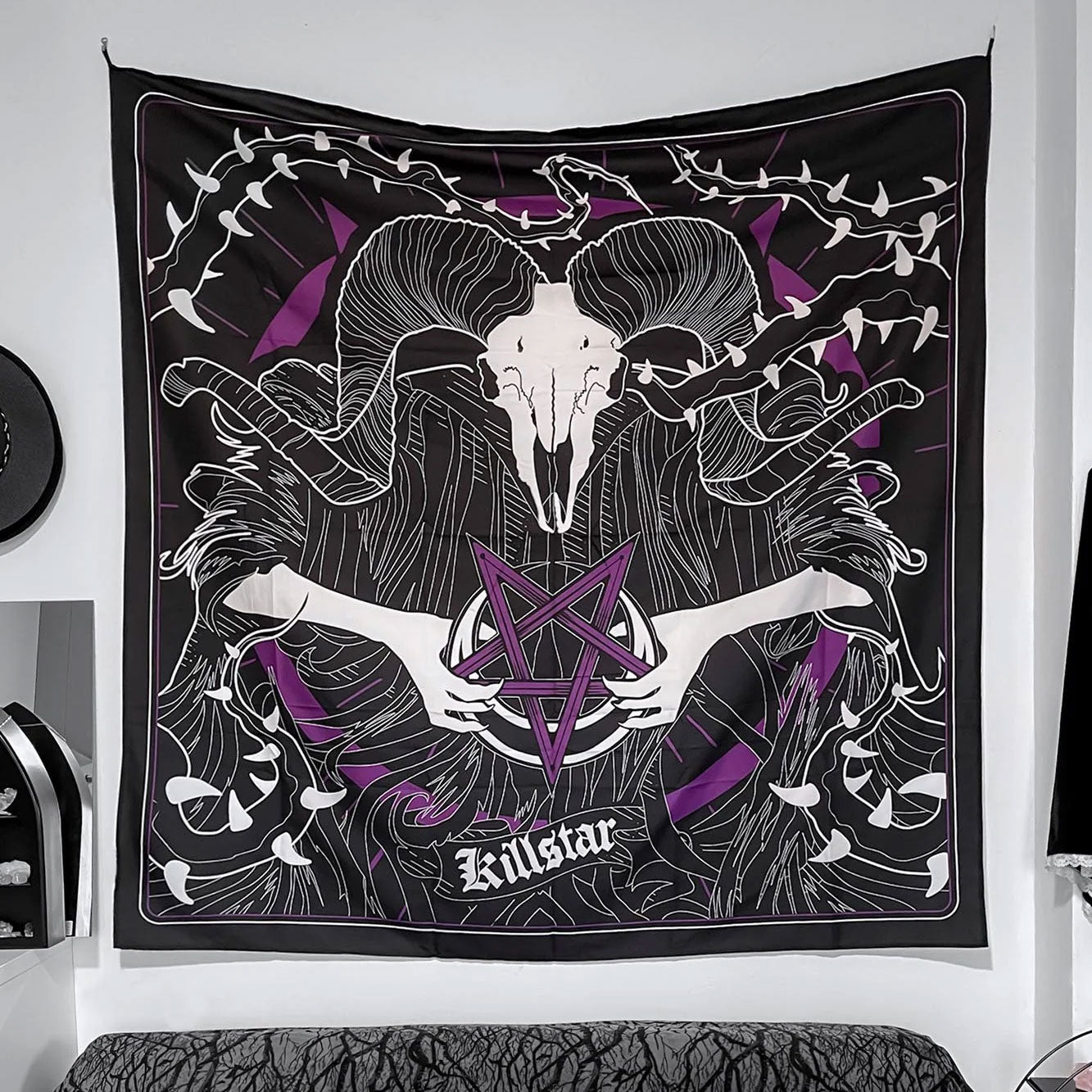 Leshy Goat Skull Wall Flag Tapestry