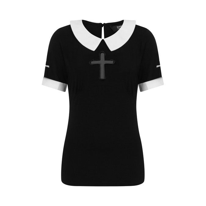 Crossing Over Collar Top