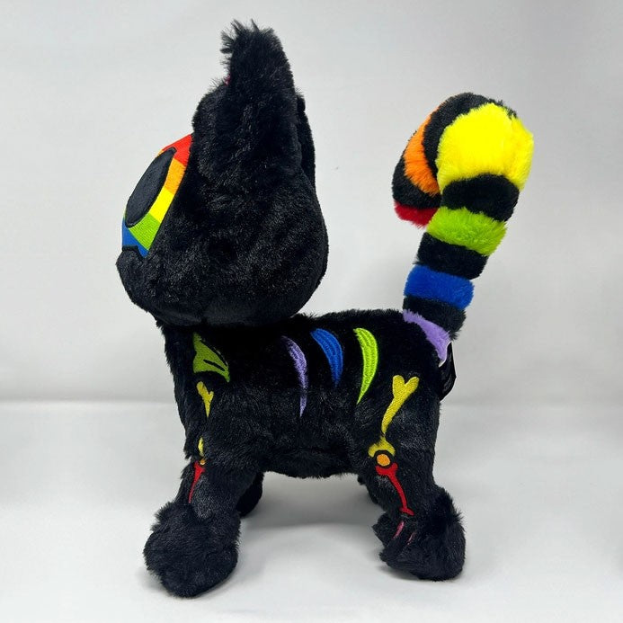 Black Rainbow Skelekitty Plush Toy