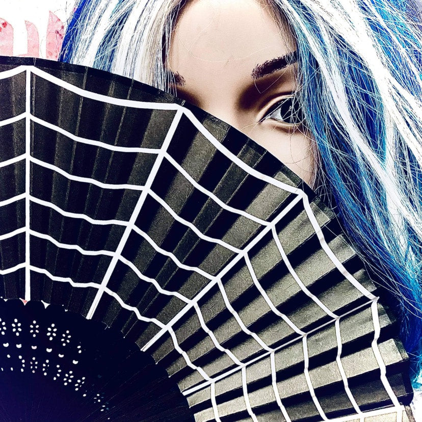 Hand Fan - Spiderweb