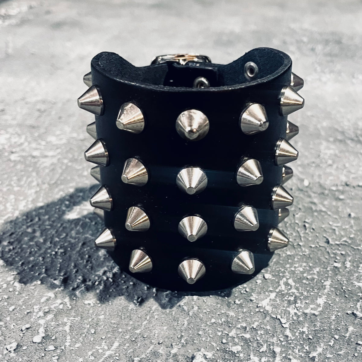 Jahannam Premium Leather Spike Cuff