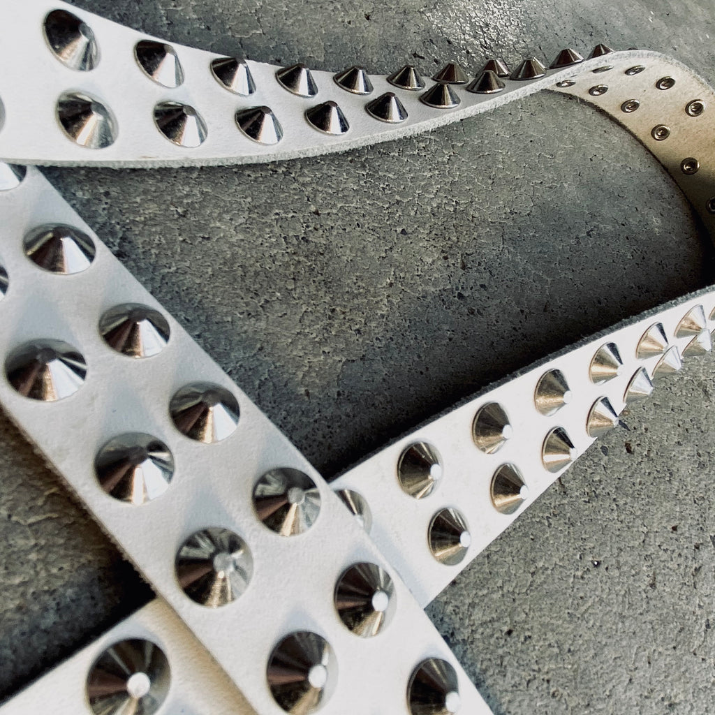 Lithe Studded Spike Leather Belt