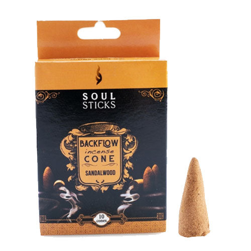 Soul Sticks Sandalwood Backflow Incense Cones