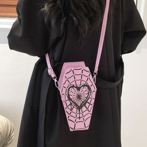 Entrapment Blush Coffin Crossbody Bag