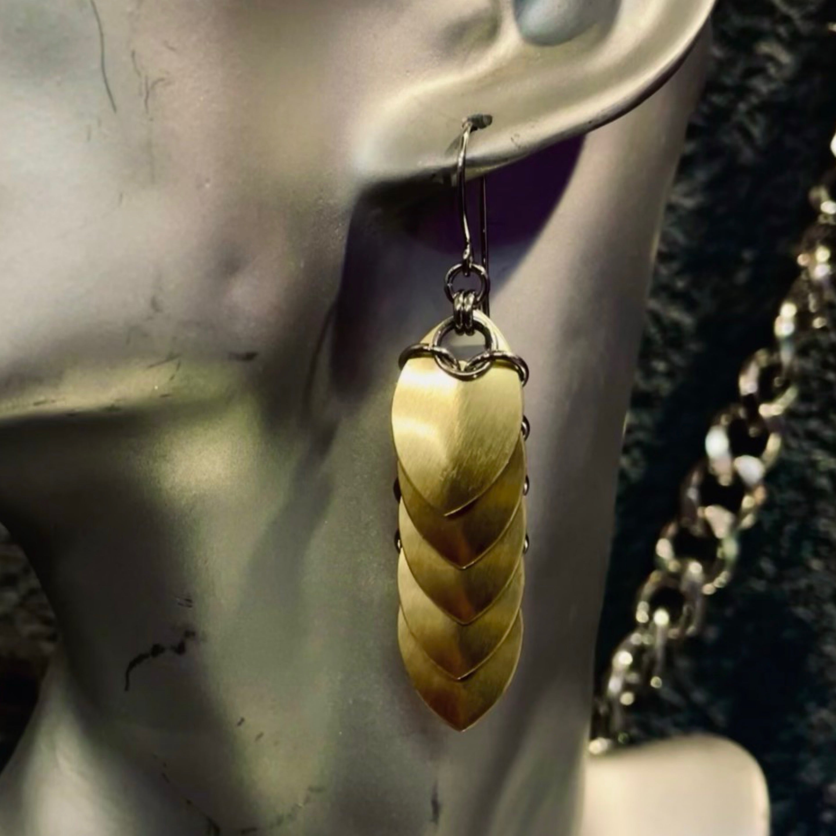 Sienna Elven Scalemaille Earrings