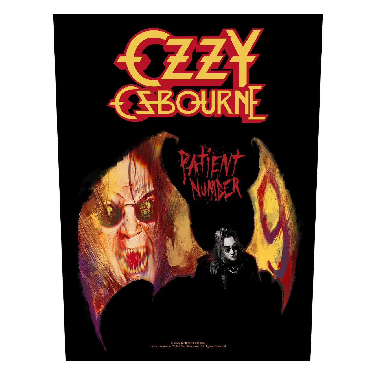 OZZY OSBOURNE Patient No.9 World Back Patch