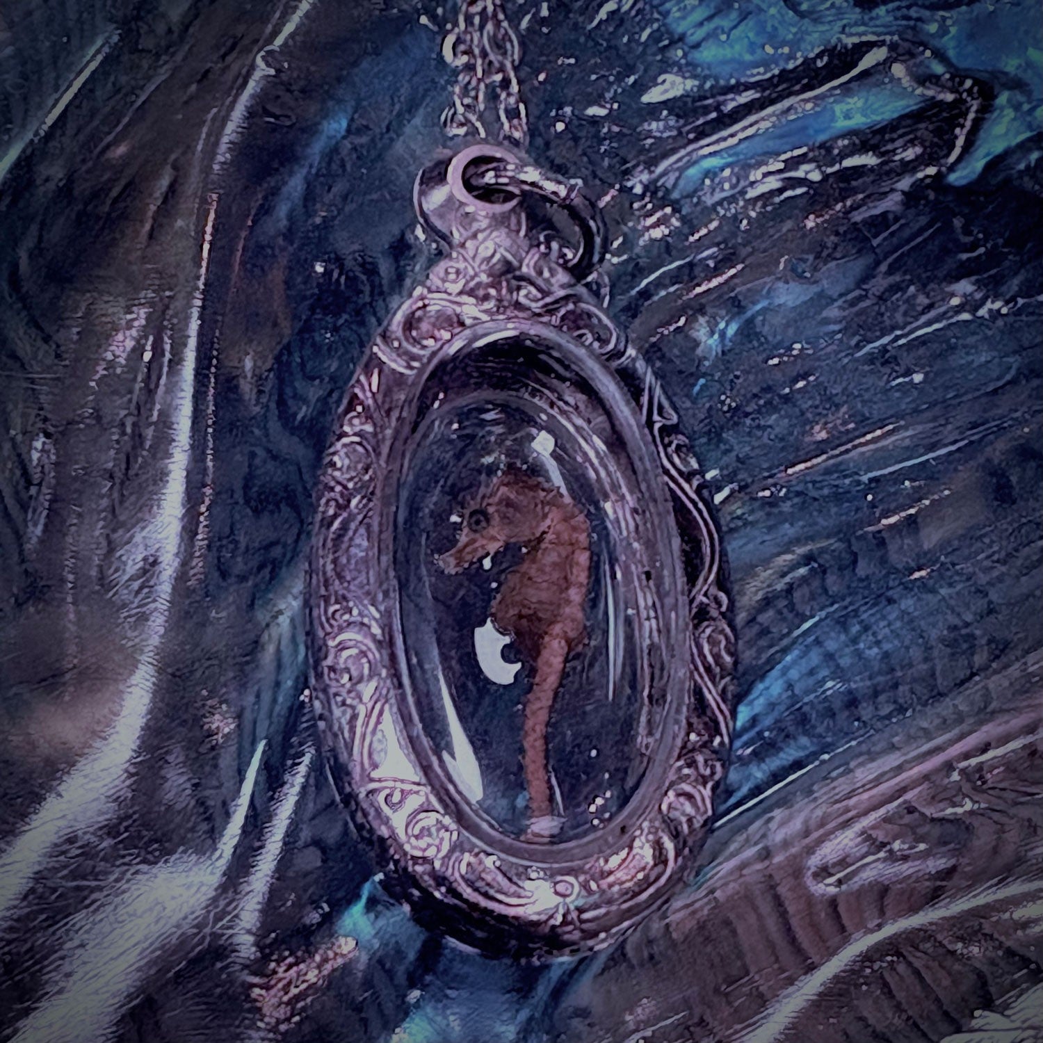 Brooding Seahorse Genuine Specimen Necklace