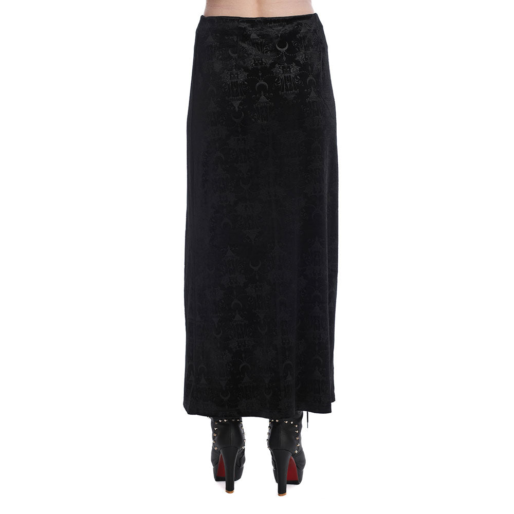 Chandelier Long Black Maxi Skirt