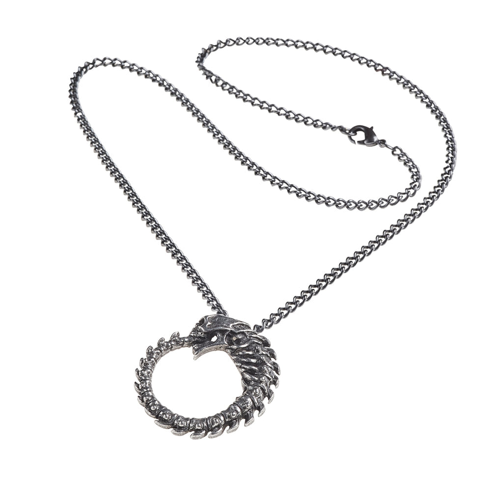 Alchoboros Infinity Skull Necklace