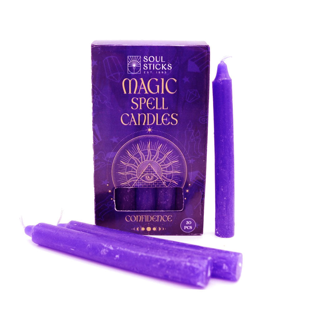 Spell Ritual Mini Candles - 20pk Confidence: Blue/Purple