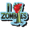 I Love Zombies Chunky Magnet