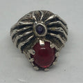 Spider Silver Red Ring