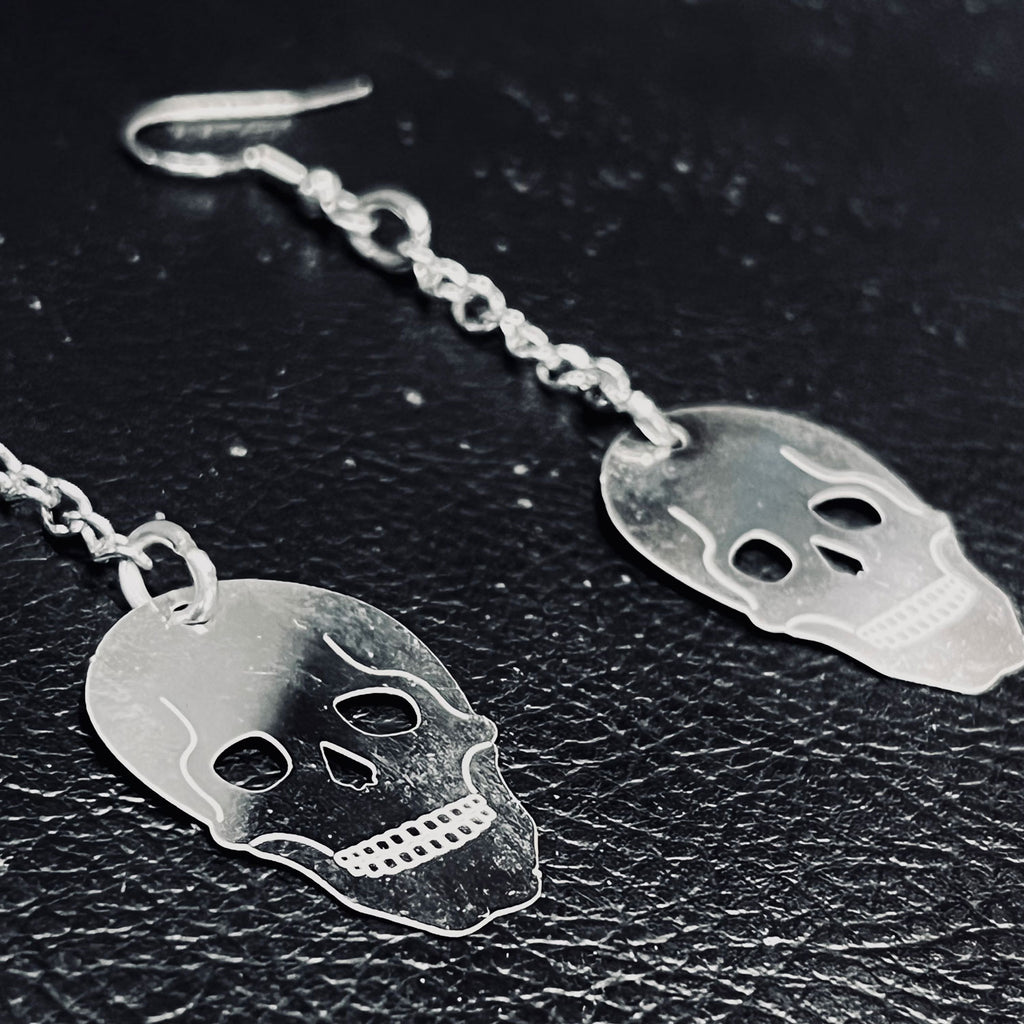 Deaths Omens Skull Earrings