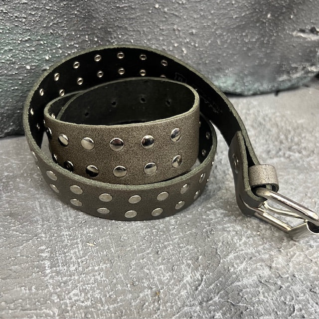 Rivet Redux Ash Leather Belt (Medium)