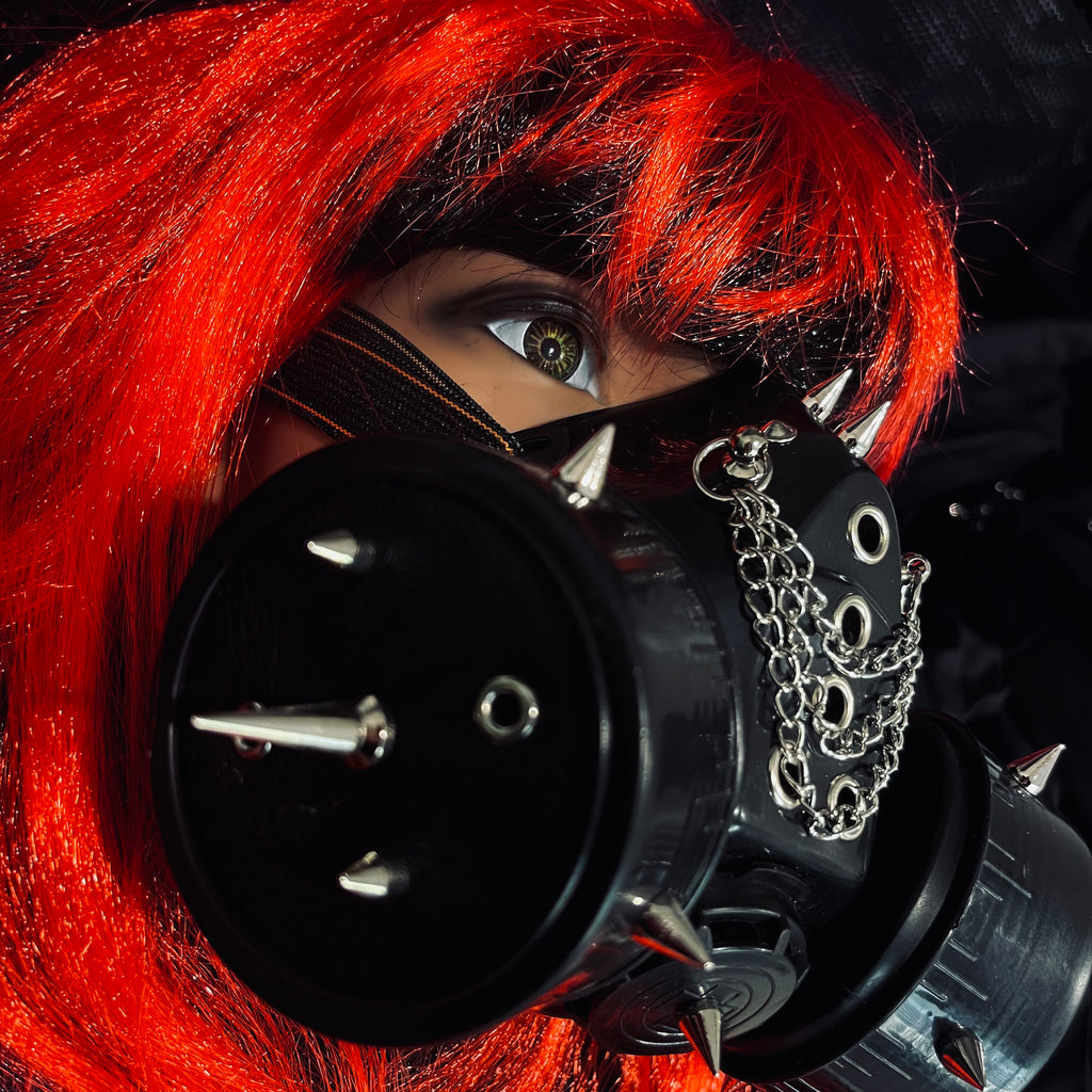 Descending Asteroid Cybergoth Gas Mask