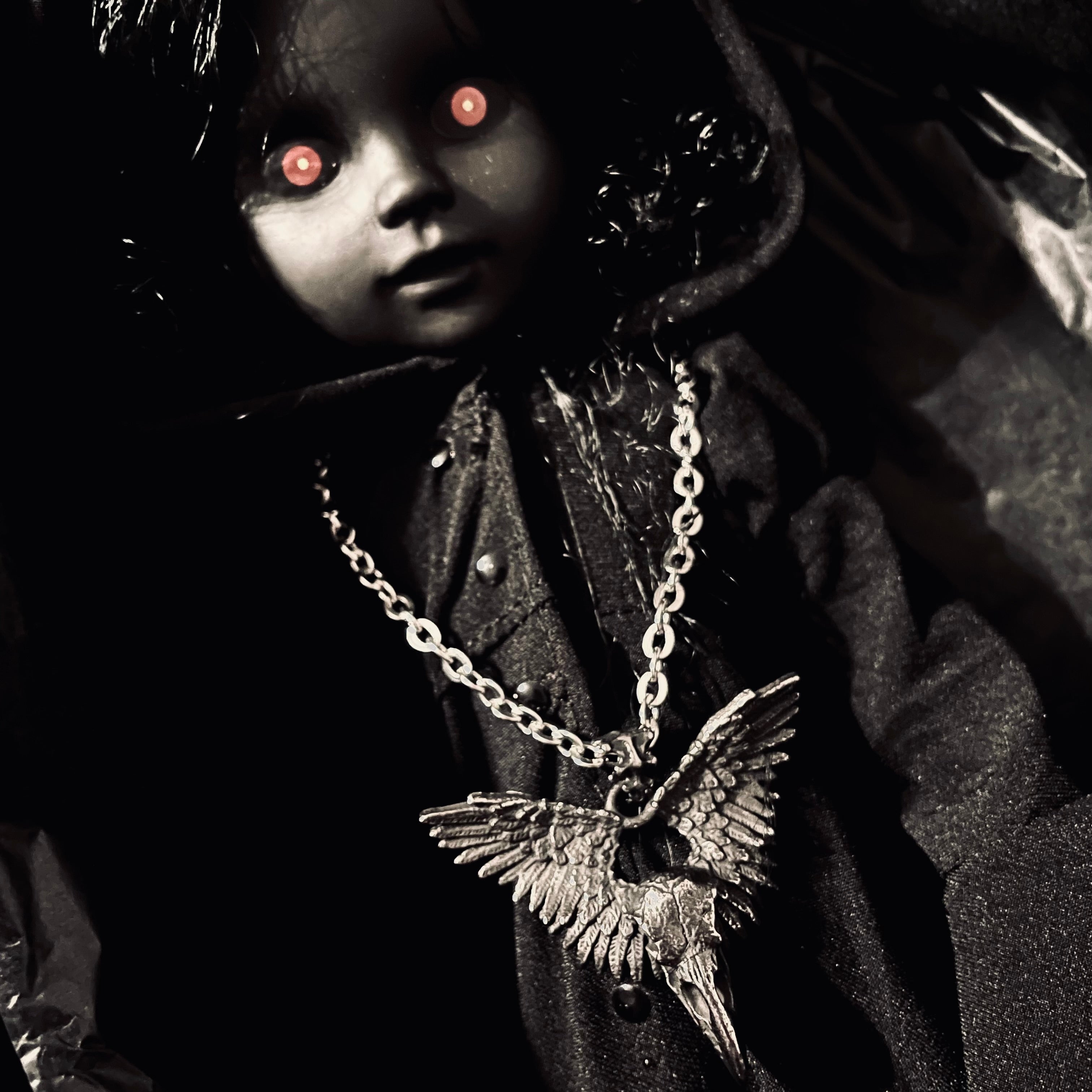 Death from Above Raven Necklace