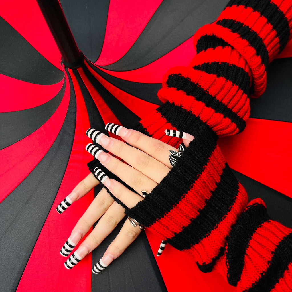 Bloodthirst Striped Leg Warmers