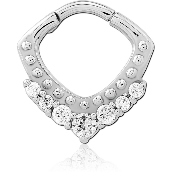 Septum Piercing Countess Hinged Clicker Surgical Steel