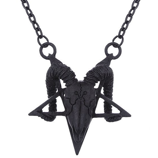 Ram Skull Arsenic Pentagram Necklace