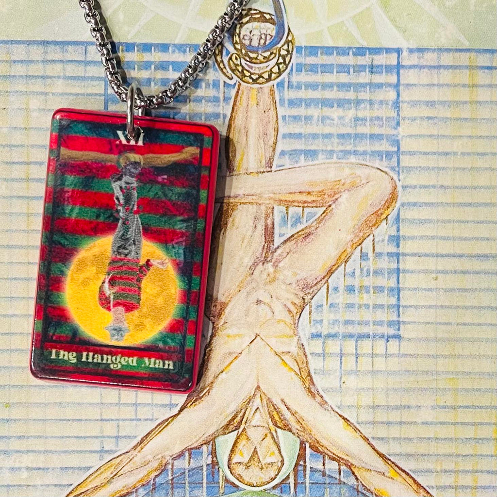 Horror Tarot Hanged Man Necklace