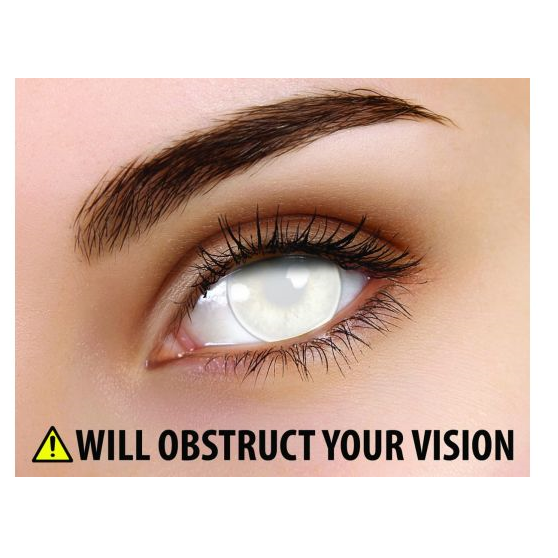 Blind White Contact Lenses