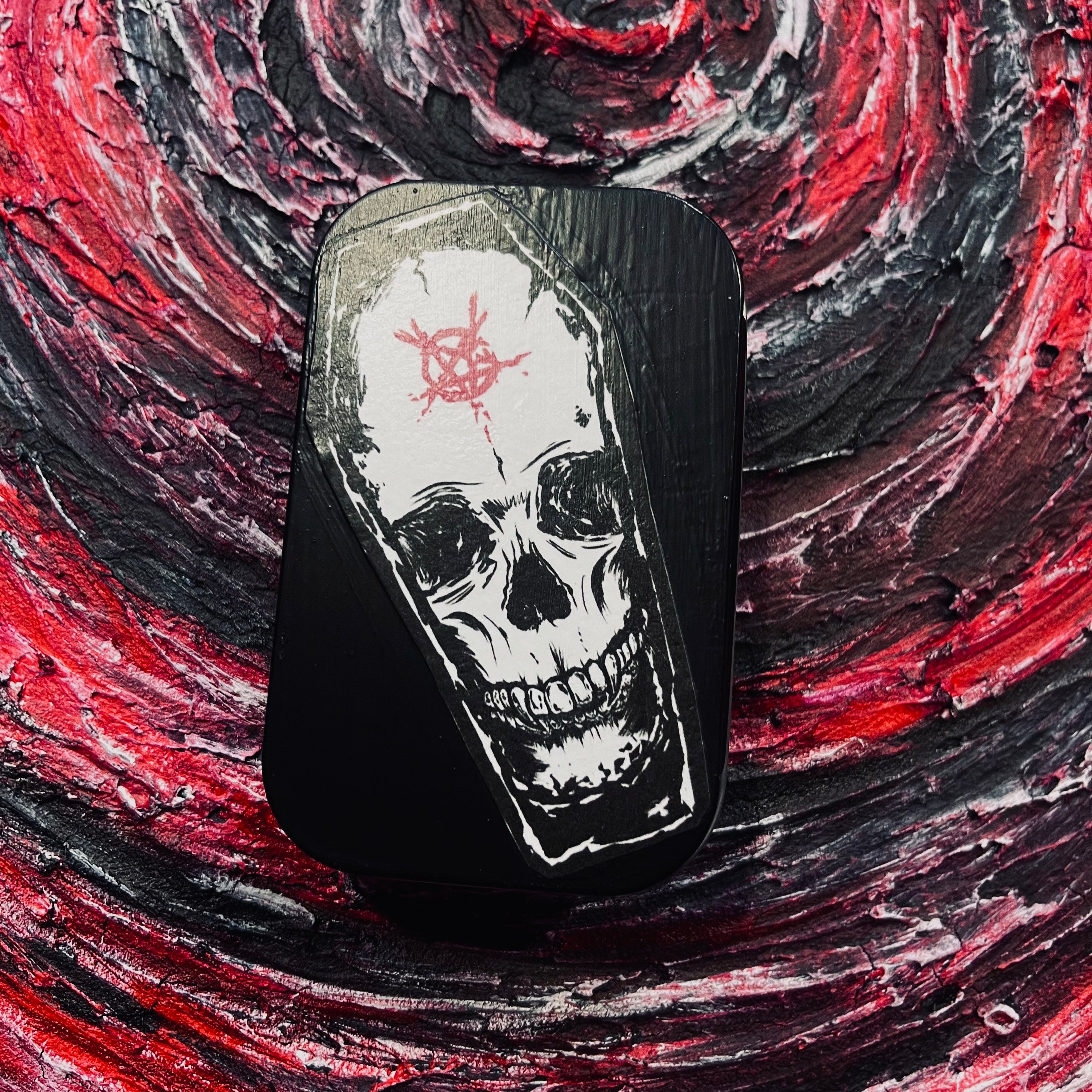 Coffin Cadaver Skull Trinket Tin