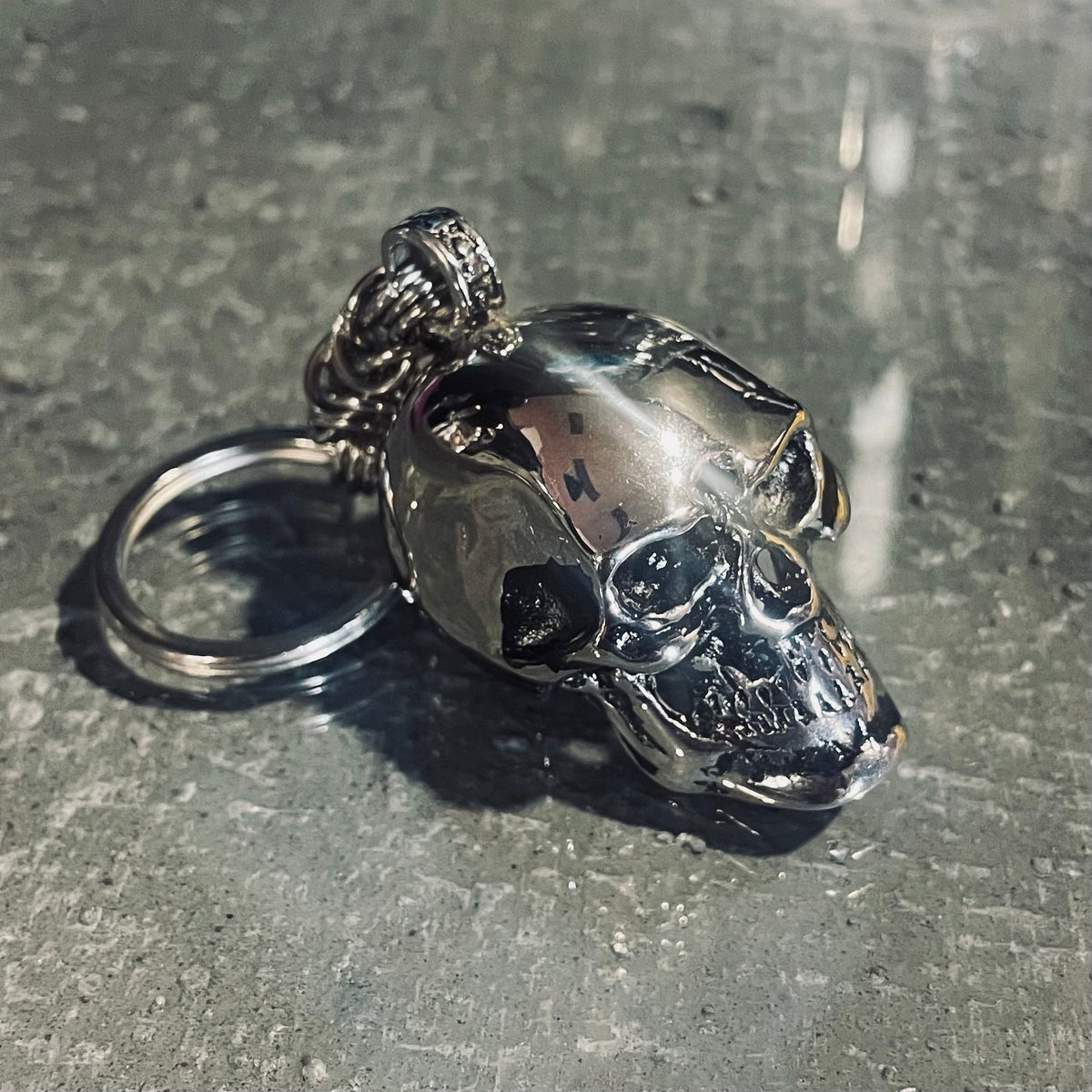 Skulled Chainmaille Keychain