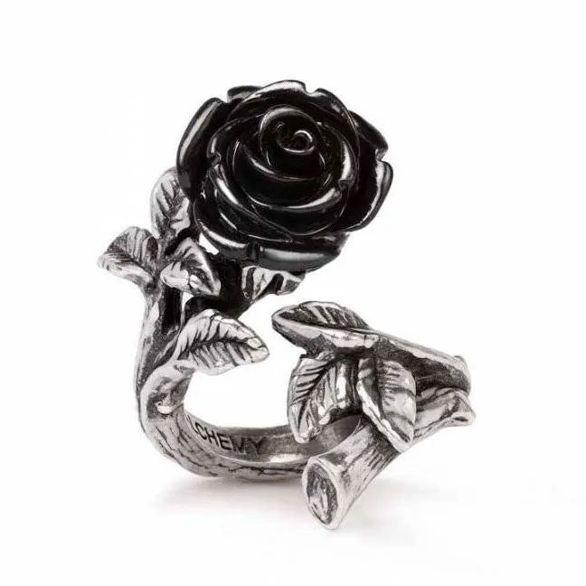 Wild Black Rose Ring