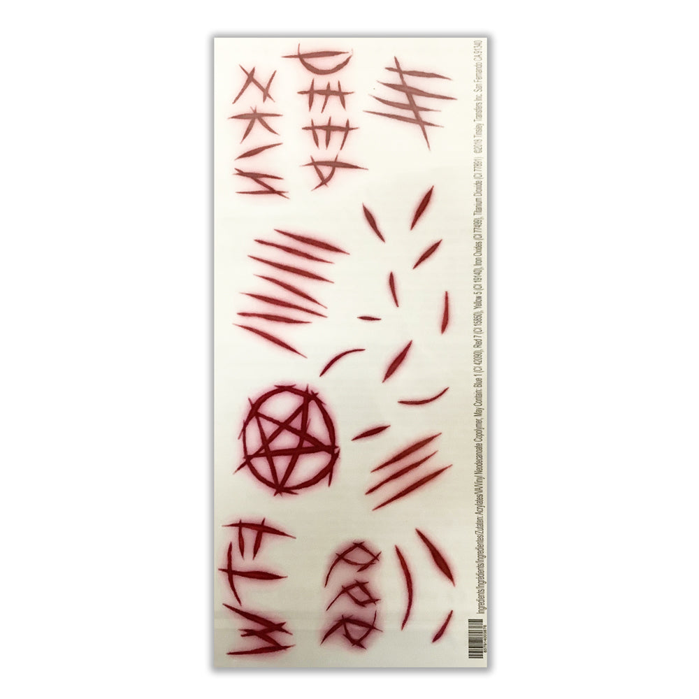 Trauma - Carving Board Horror Faux Tattoo